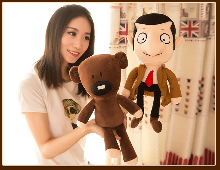 Креативный стиль мультфильм анимация глупой Забавный медведь Mr Bean плюшевые игрушки Детский подарок на день рождения