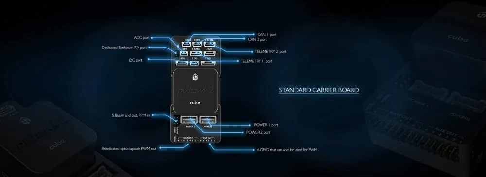 Cube Pixhawk2 автопилот Контроллер полета с открытым исходным кодом для беспилотников с фиксированным крылом