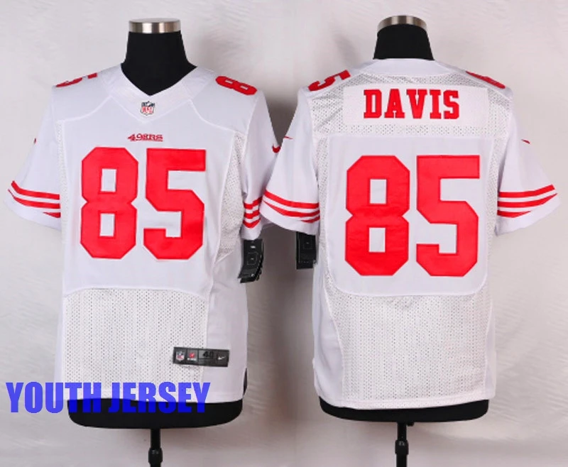 Серебристый Stitiched, San Francisco s, Carlos Hyde, Hayne NaVorro Bowman Eric Reid Anquan Boldin, Монтана Патрик Willisfor youth, детский трикотаж - Цвет: Серебристый