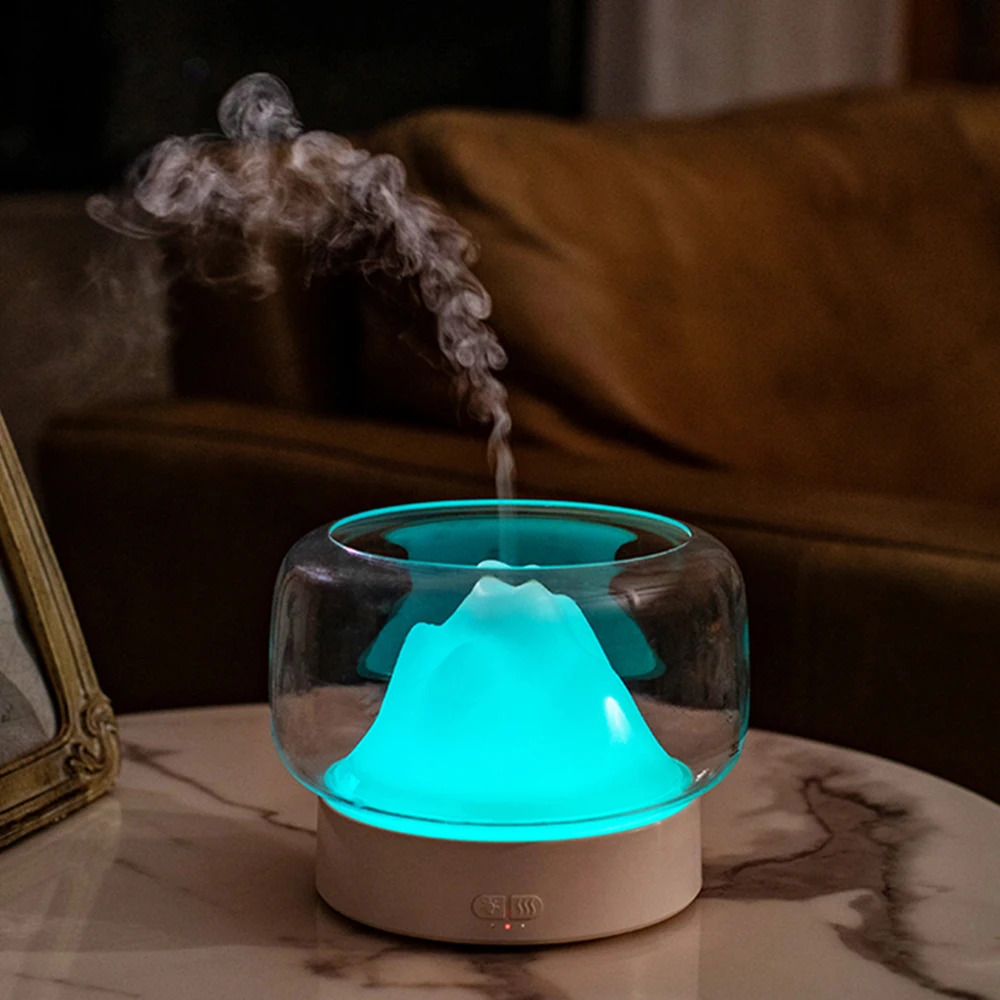 Difusor de Aroma Difusor com Quente e Cor Livre Moutain Vista Óleo Essencial Aromaterapia Led Lâmpada Humidificador Bpa 400 ml