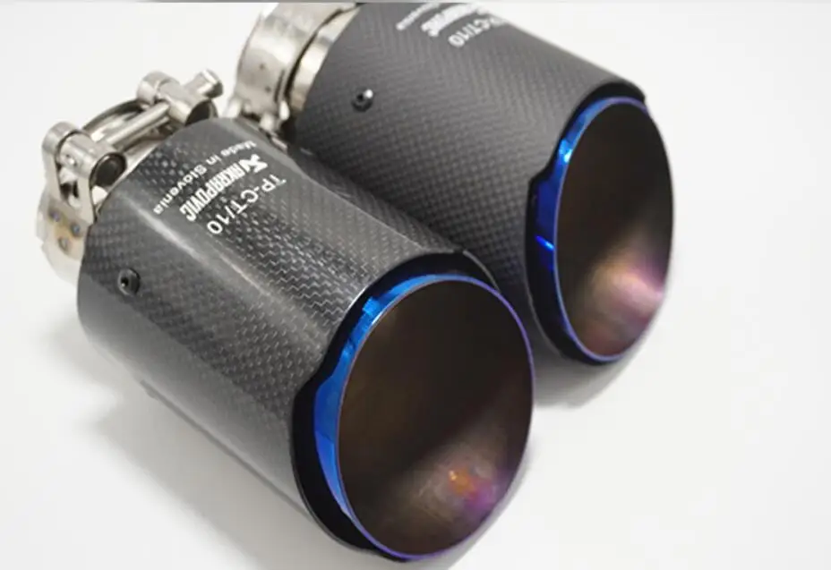 1 шт. Akrapovic синий обожженный 89 мм одиночный выходной наконечник 304 нержавеющая сталь глянцевый или матовый углеродный черный выхлопной наконечник
