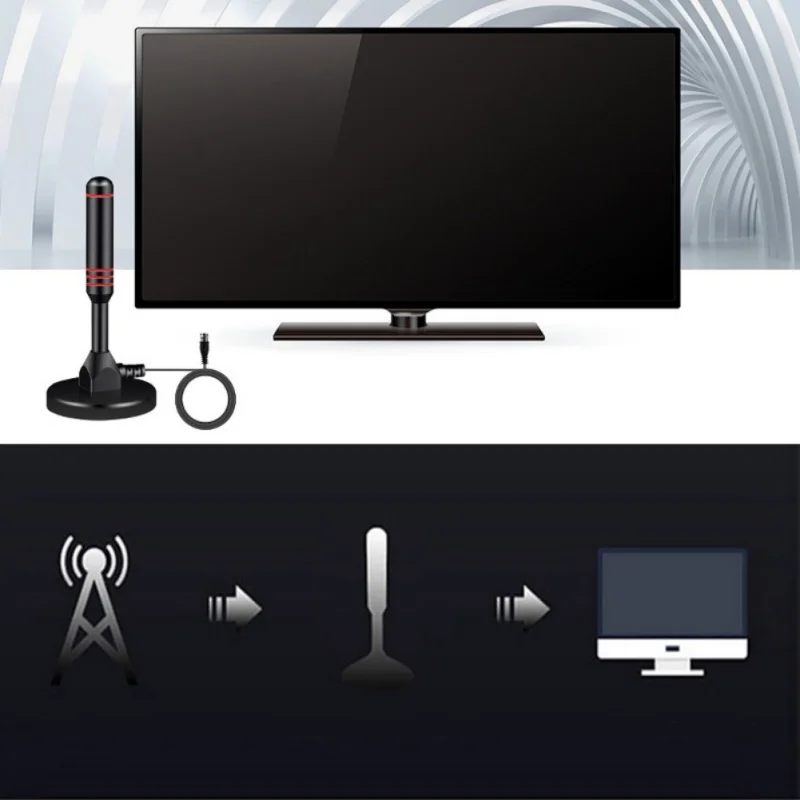 Телевизионная антенна для AH-DVB-T-98-H HD 200 Mile Range Digital Skywire HD ТВ антенна усилитель американская версия