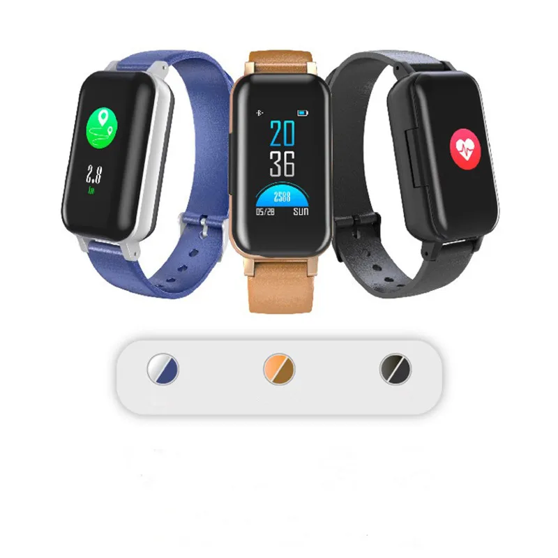 

Wireless Bluetooth Earphone Smartband for Xiaomi Huawei for IPhone Bracelet Blood Pressure Smart Band Wristband Earbud Headset