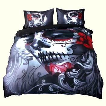 

Bedding Set Melancholy Woman With Flowers Fantasy Gothic Mystery Halloween Bedding Set Bedclothes with 2PCS Pillowcases