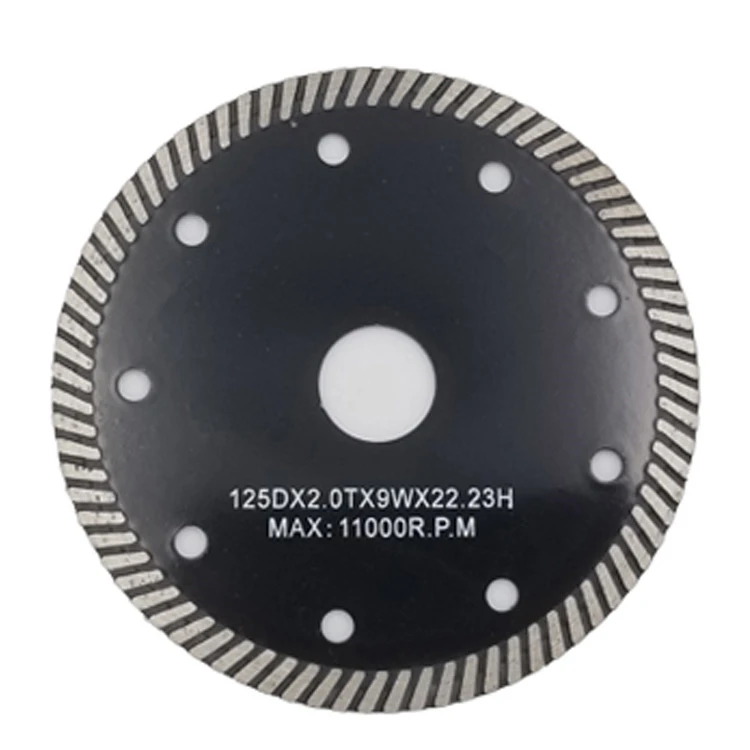 

DB43 Professional Sintered Turbo Porcelain Cutting Disc Wet Dry Cutting 5 Inch Diamond Circular Saw Blade for Ceramic Tile 10PCS