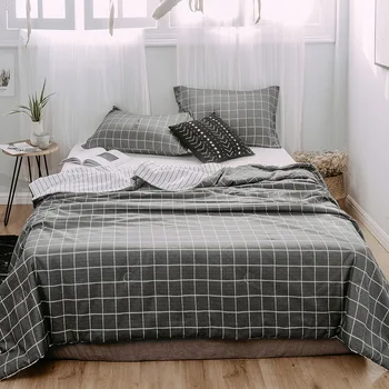 

Summer 100% Cotton Blanket Quilt for Bed Air Condition Comforter Double King Bedspread Plaid on the Bed Bedding Bed Cover