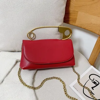 

Designer Handbags Fashionable Personality Pin Women Bag Retro Shoulder Bag High-quality PU Wild Simple Handbag Diagonal Bag New