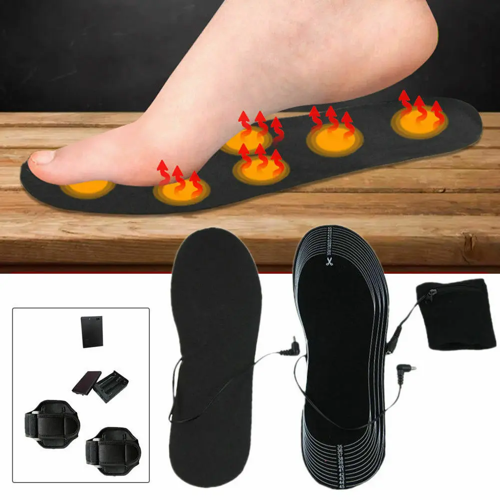 SFIT стелька с подогревом из углеродного волокна, электрическая батарея с подогревом, 50 градусов, теплая вставка, стелька для обуви для женщин и мужчин, электрическая стелька с нагревателем для ног