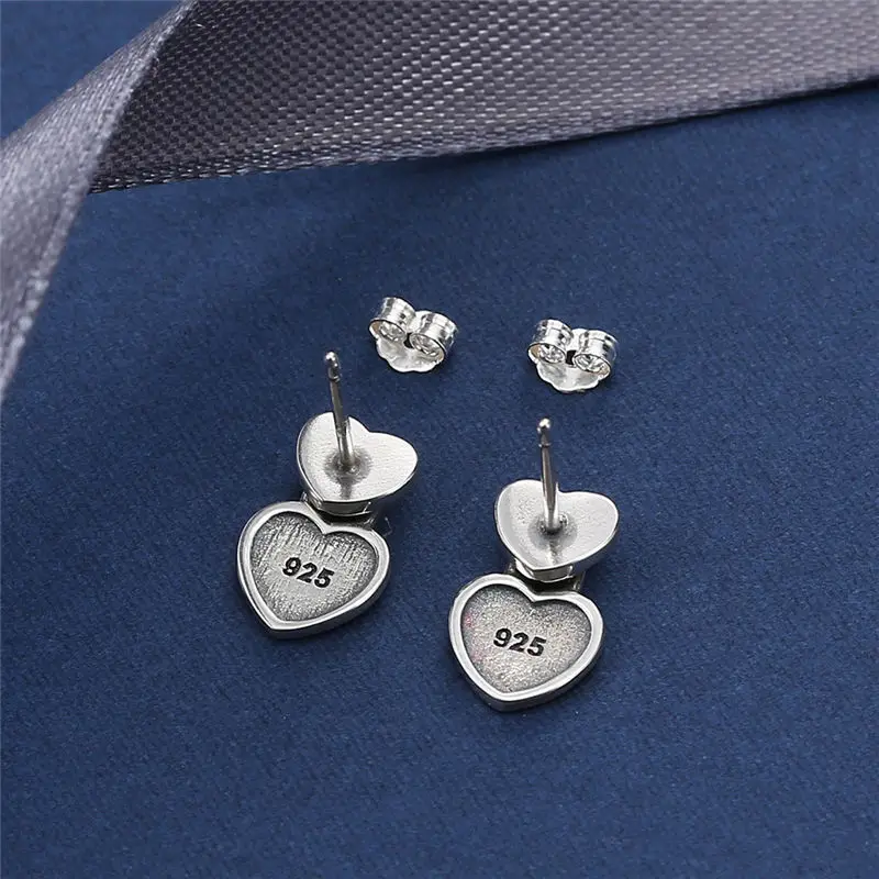 GAGAFEEL, романтические серьги-гвоздики в форме сердца, креативные серебряные серьги с замком для любви, 925 пробы для женщин, элегантные ювелирные изделия, подарок