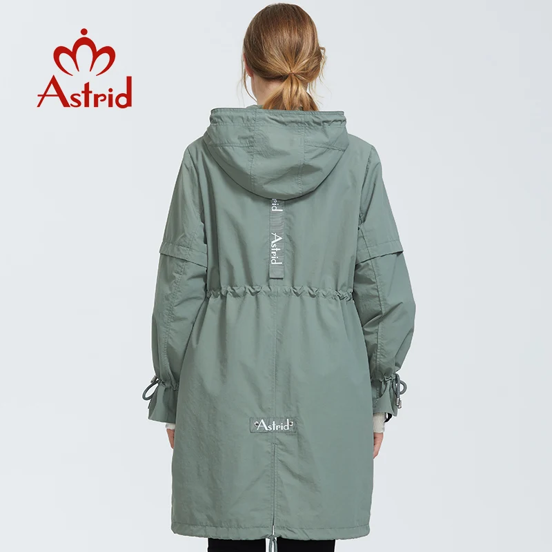 Ceny 2019 trencz wiosna kobiet wykop ubrania klasyczne kobiety z kapturem jednolity kolor moda femme ukraina panie nowy astrid AS 7015