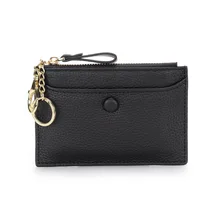 

Neat Design Real Full Grain First Layer Cow Leather Reasonable Structure Card Holder Slots 1 Zipper Main Bag Lady Chic Purse