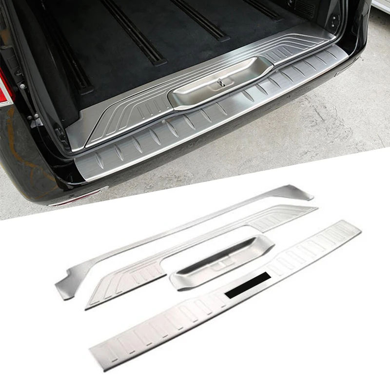  4PCS Car Styling Guard Rear Bumper Plate Protection Trunk Board Auto Parts For Mercedes-Benz Vito W