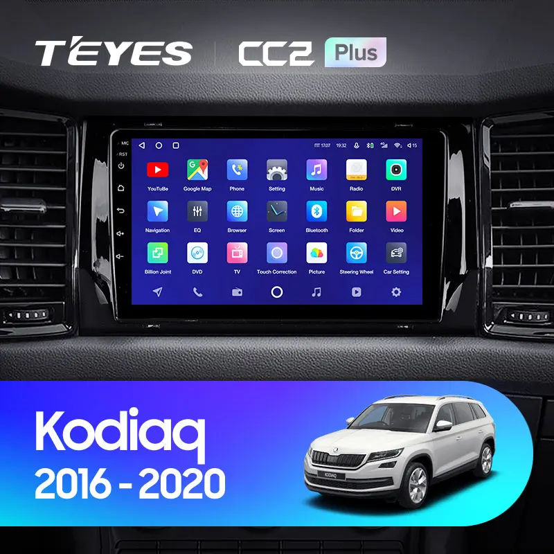 TEYES CC2L и CC2 Plus Штатная магнитола For Шкода Кодиак Skoda Kodiaq 2016 2020 Android до 8 ЯДЕР 6 + 128ГБ
