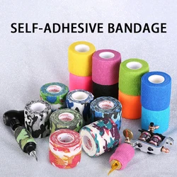 1 rolls auto adesivo tornozelo dedo músculos cuidados elástico colorido médica bandagem gaze vestir fita esportes suporte de pulso
