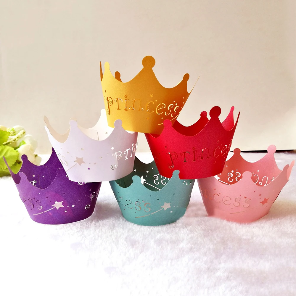 50Pcs Cupcake Wrappers Bake Vine Lace Laser Cut Baking Paper Cups Cake Muffin Case Trays For Wedding Party Birthday Gift |