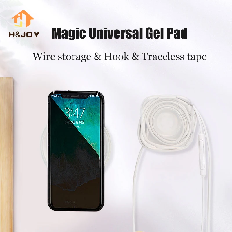 

Magic Wire Storage Gel Pad Wall Sticker Multifunction Reusable Adhesive Tape Mobile Phone Holder Traceless Portable Nano Sticker