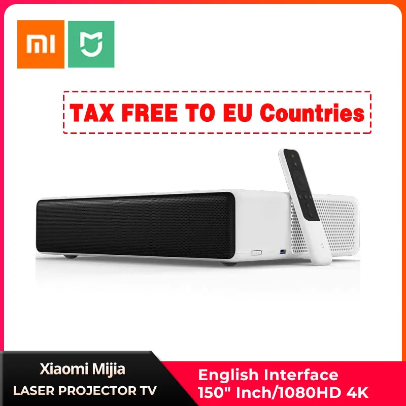 Оригинальный лазерный проектор Xiaomi Mijia TV 150 дюймов 1080 Full HD 2 4G/5G Bluetooth 3D Поддержка 4K