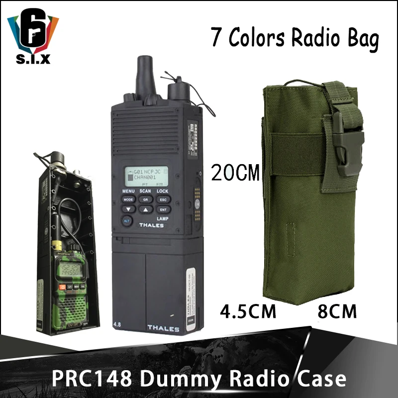 7 цветов Тактический PRC 148/152 Радио Чехол Охота Пейнтбол боевое снаряжение для страйкбола Molle Радио Держатель 20*8*9 см