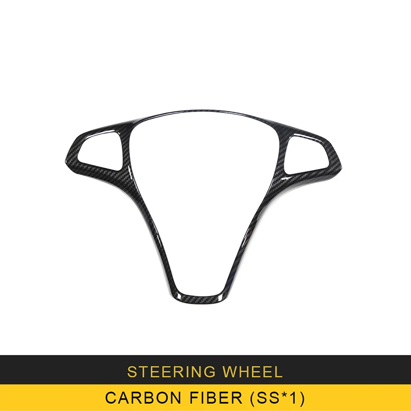 Carbon fiber X1 Автомобильный Стайлинг, накладка на руль, рамка, накладка, наклейка, хром, аксессуары для интерьера для Mercedes Benz GLC - Название цвета: Carbon fiber X1