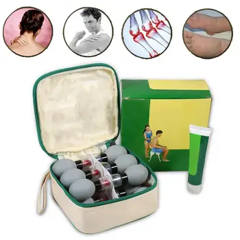 

8/12/18pcs Vacuum Cupping Set Magnetic Therapy Acupressure Suction Cup Acupuncture Moxibustion Massage Jar for Health Care