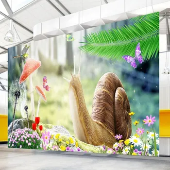 

Dropship Custom Mural Wallpaper Outdoor Beauty Landscape Snails Mushroom Kids Wallpaper Wall Murals Wallpapers for Living Room