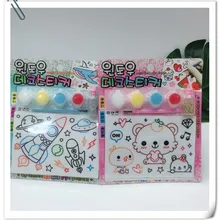 Корейский стиль детей DIY Позолоченные картины пигментные наклейки студентов песок живопись ручной работы стеклянные наклейки Хуа галстук игрушка-раскраска Priz