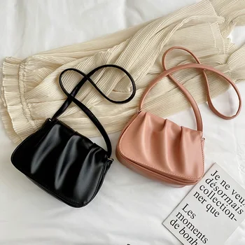 

Ladies Large Capacity Solid Bag Women Messenger Bags Women's Handbag Female Fashion Bags Solid Color Preppy Style Messenger Bag