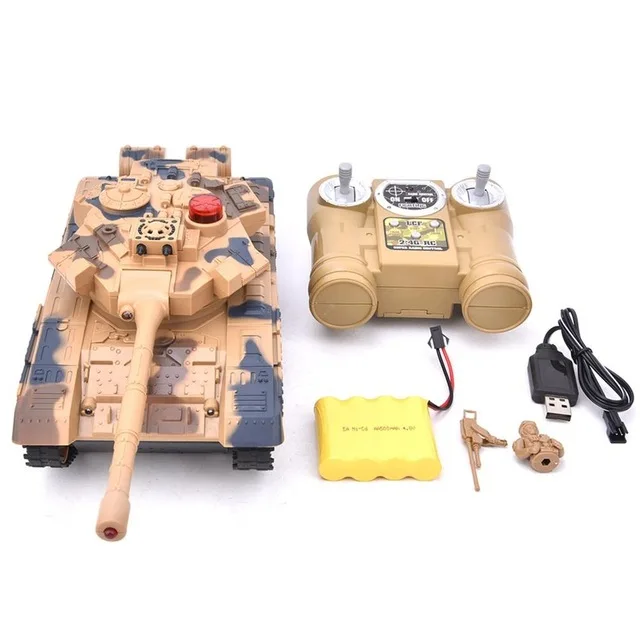 Simulation Smoking RC Battle Tank Crawler Light Remote Control Heavy Machine Tank One Key Smoke Artillery launch Boy Toy Gift 6