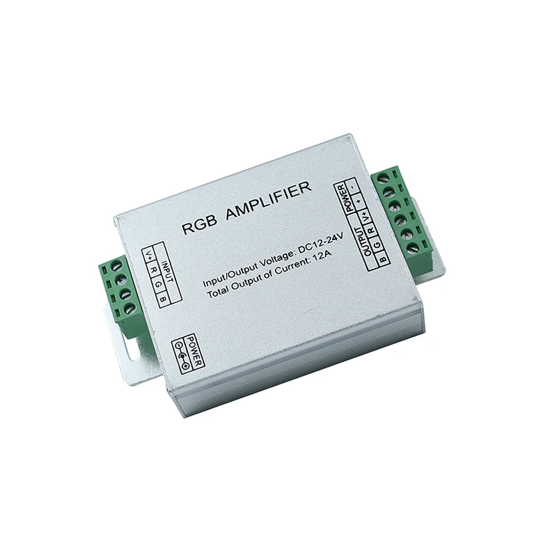 12A rgb-усилитель DC12-24V алюминиевый корпус для подключения большего количества