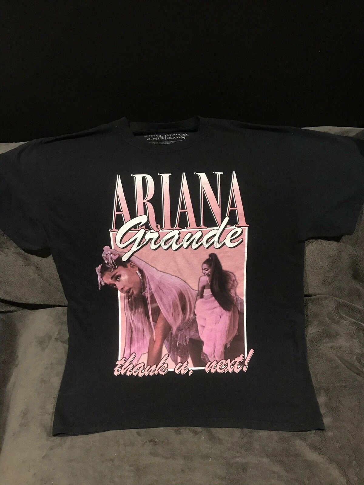 Ariana Grande Sweetner World Tour Merch thank u next! Модная летняя хлопковая Футболка размер L | Мужская