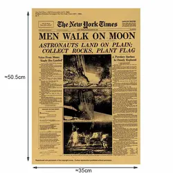 The Moon landing винтажные наклейки крафт-бумага Классический плакат домашнее художественное оформление стен журналы ретро-плакаты и принты