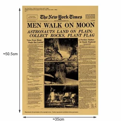 Affiche de coucher de la lune en papier Kraft, Vintage, classique, décoration murale, Magazines d'art, affiches et imprimés rétro 