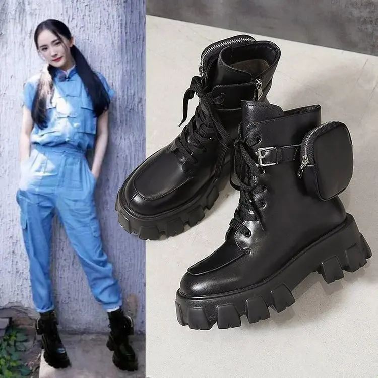 

Boots Woman 2019 Winter England Wind Work Clothes Boots Trend Short Boots With Boots Woman