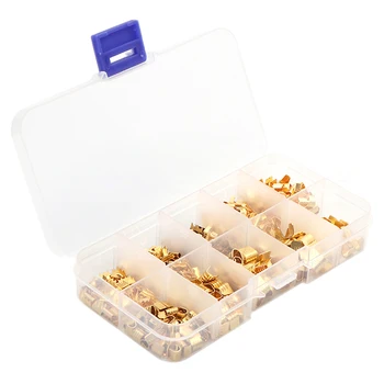 

445 Pcs/Set Copper U-Shaped Wire Crimp Terminal Cold Pressing Connectors Cable Lug for Wire Tab Terminal Promotion