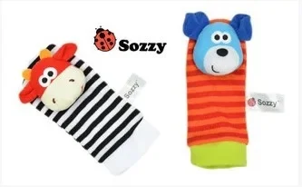 12 socks rattle Погремушка, игрушки для малышей, детские носки на запястье, погремушка для малышей 0-24 месяцев, Sozzy, детская игрушка для новорожденных, милые Мультяшные погремушки для малышей - Цвет: 12 socks rattle