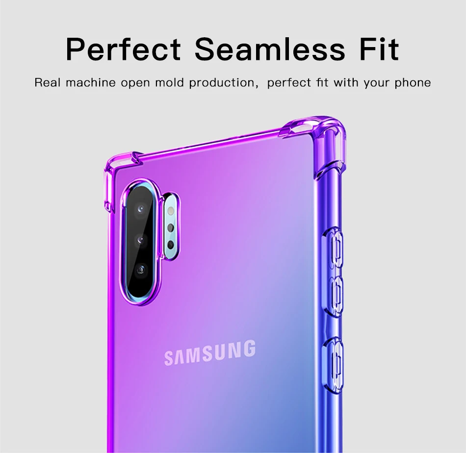 !ACCEZZ Luxury Colorful Case For Samsung Note 10 10+ Chic Style TPU Soft Ultra-thin For Note 10 10+ Protection Back Cover Shell (1)