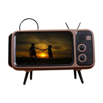 

Stereo Bracket Movies Mobile Phone Bluetooth Speaker TV Music Player Retro Pocket Home Audio Electric Portable Mini Wireless