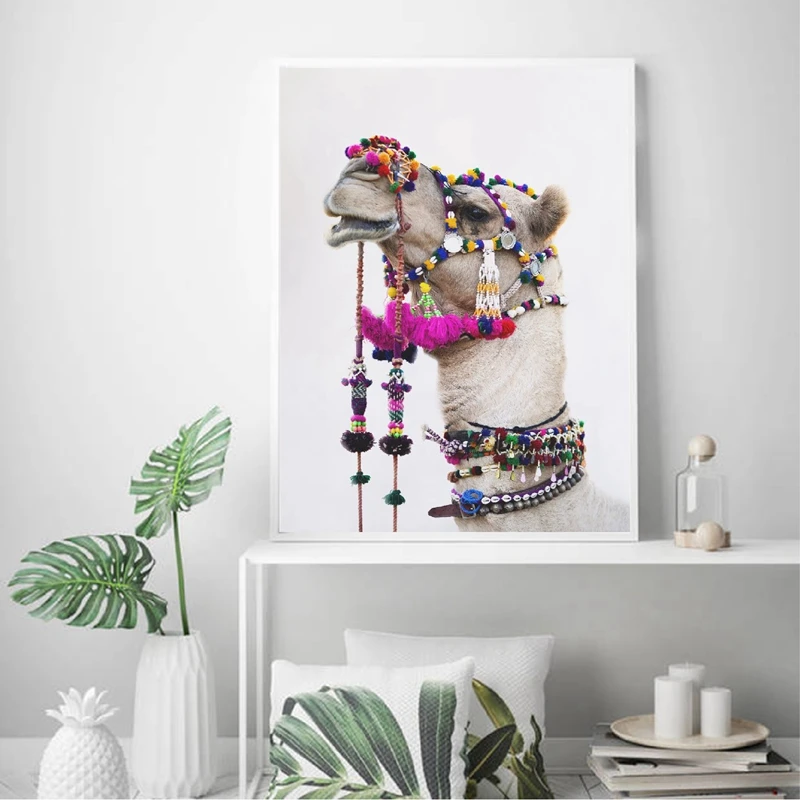 Camel-Prints-Desert-Animal-Nursery-Wall-Art-Canvas-Painting-Pictures-Bohemian-Poster-Photography-Prints-Home-Room (3)