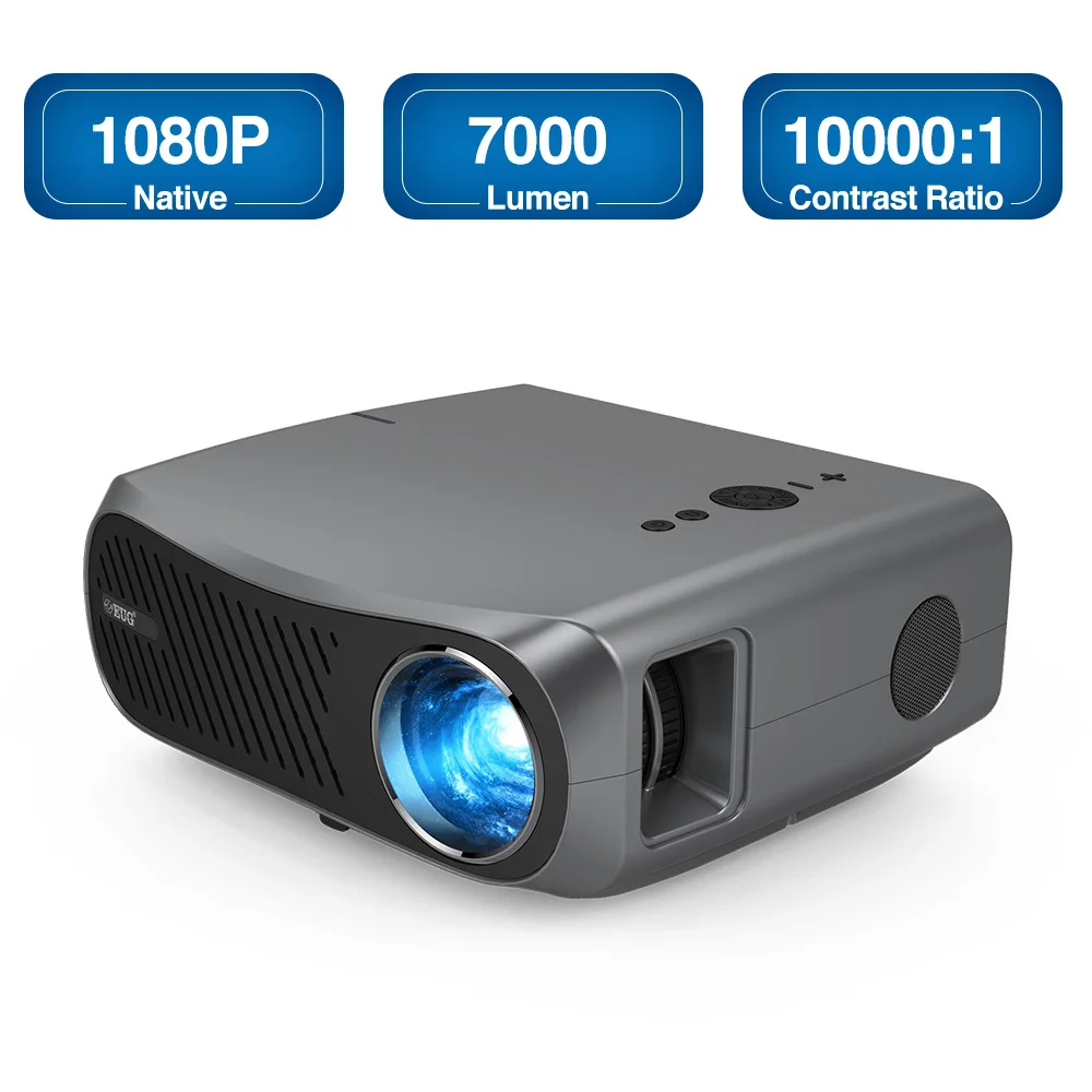 Android Home Projector 4K Beamer WiFi With Bluetooth 7000 Lumens Native 1080P Full HD Video Projector For Phone Home Theater