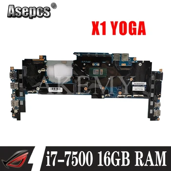 شراء16822-1 LRV2 MB 448.0A913.0011 Mainboard For Lenovo ThinkPad Yoga X1 Laptop Motherboard I7-7500 16GB RAM 01YR149 100% Test