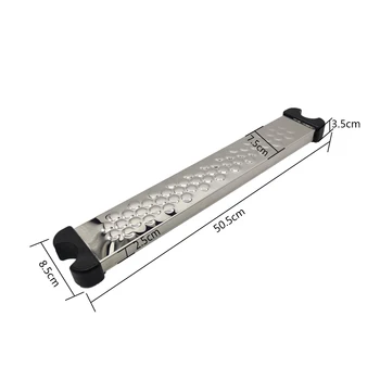 

Home Ladder Pedal Anti Slip Stainless Steel 50.5cm Replacement Steps 19.7in