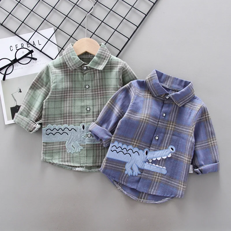 Kids Shirts F Baby Shirt Spring Thin Shirts Toddler Infant Boy Long Sleeve Tees Tops 1 2 3 4 Years Kids Cotton Shirt