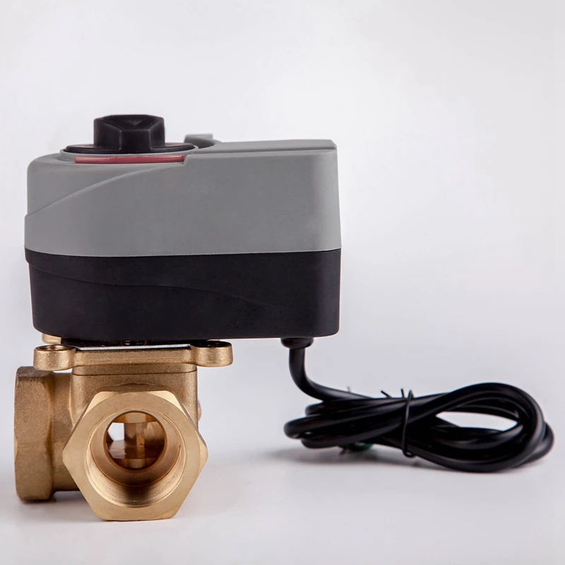 220 В Электрический Т-клапан латунный Электрический шаровой клапан трехходовой клапан может быть ручной и автоматической системы отопления клапан DN20