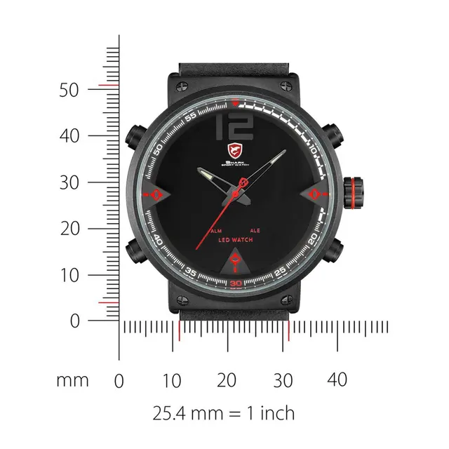 Inner Shadow Crazy Horse Belt Led Double Display Movement Quartz Watch Simple Watch Casual Wrist Watch For Men And Women 6