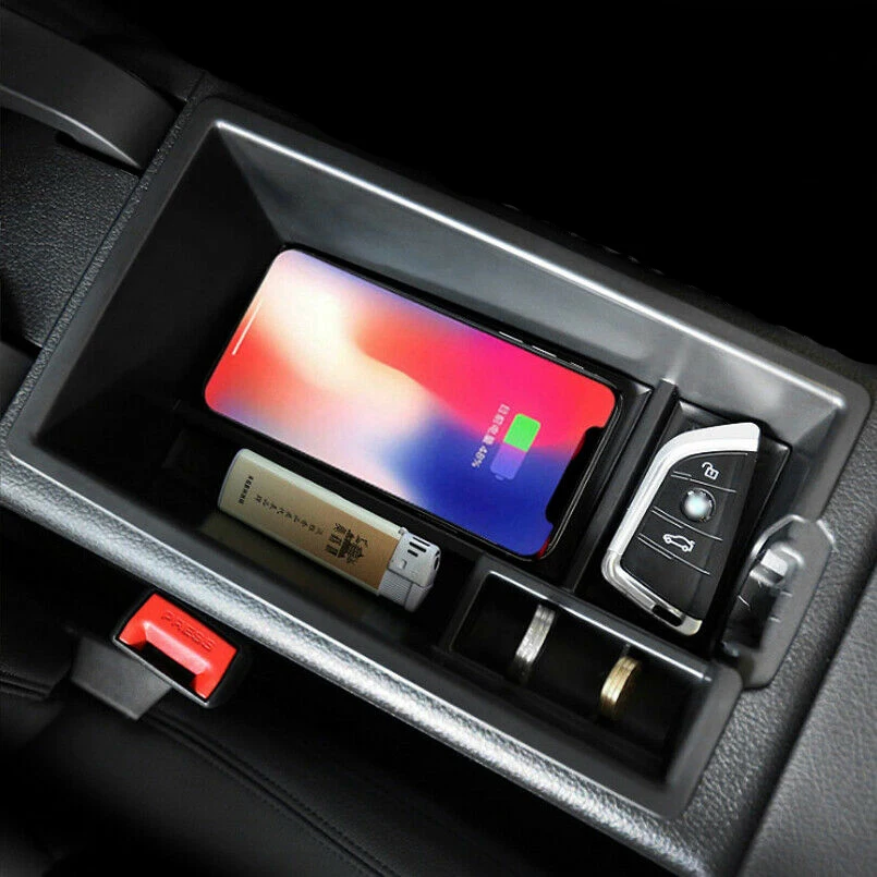 Для BMW 1 серия автомобильный беспроводной зарядный ящик для хранения телефона зарядное устройство