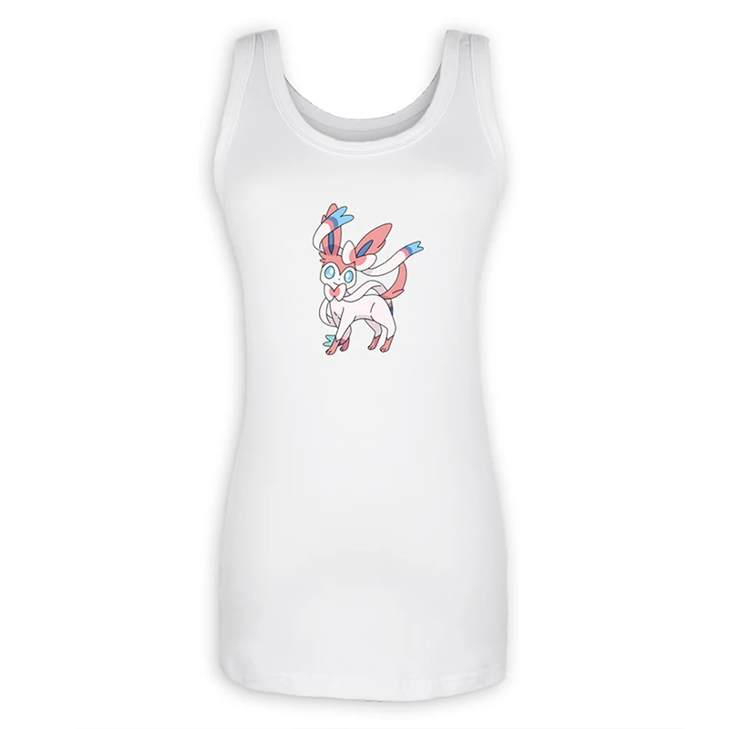 Жилет с покемонами, Vaporeon, Espeon, flarion, Glaceon, Leafeon, Sylveon, Vaporeon, майки без рукавов, хлопковые повседневные топы - Цвет: jfVestS993W