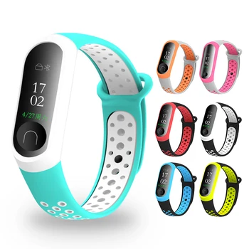 

For Mi Band 3 Strap Wrist Strap for Xiaomi Miband 3 Double Color Silicone for Watch Accessories for Waterproof Replacement Strap