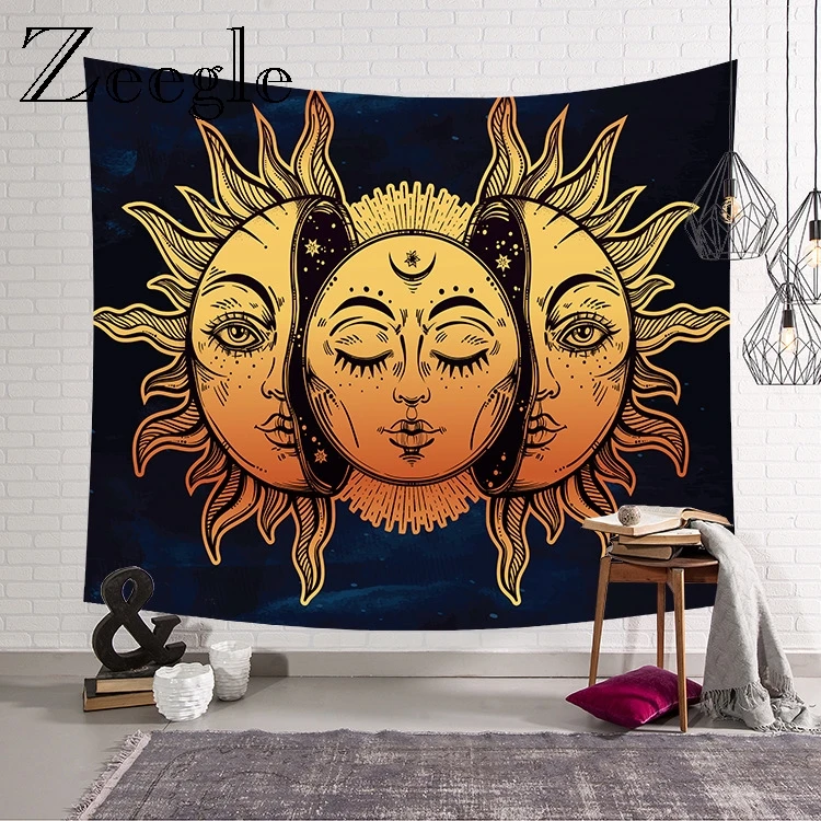 Zeegle Psychedelic Art Carpet for Wall Decor Mandala Wall Hanging Tapestry Bedroom Account Home Decorative Tapestries