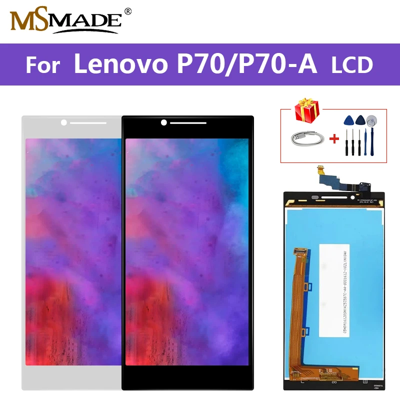 

P70 LCD Original For LENOVO P70 LCD Touch Screen Display Digitizer For Lenovo P70 A P70-A P70A Display Assembly Parts 5.0" inch