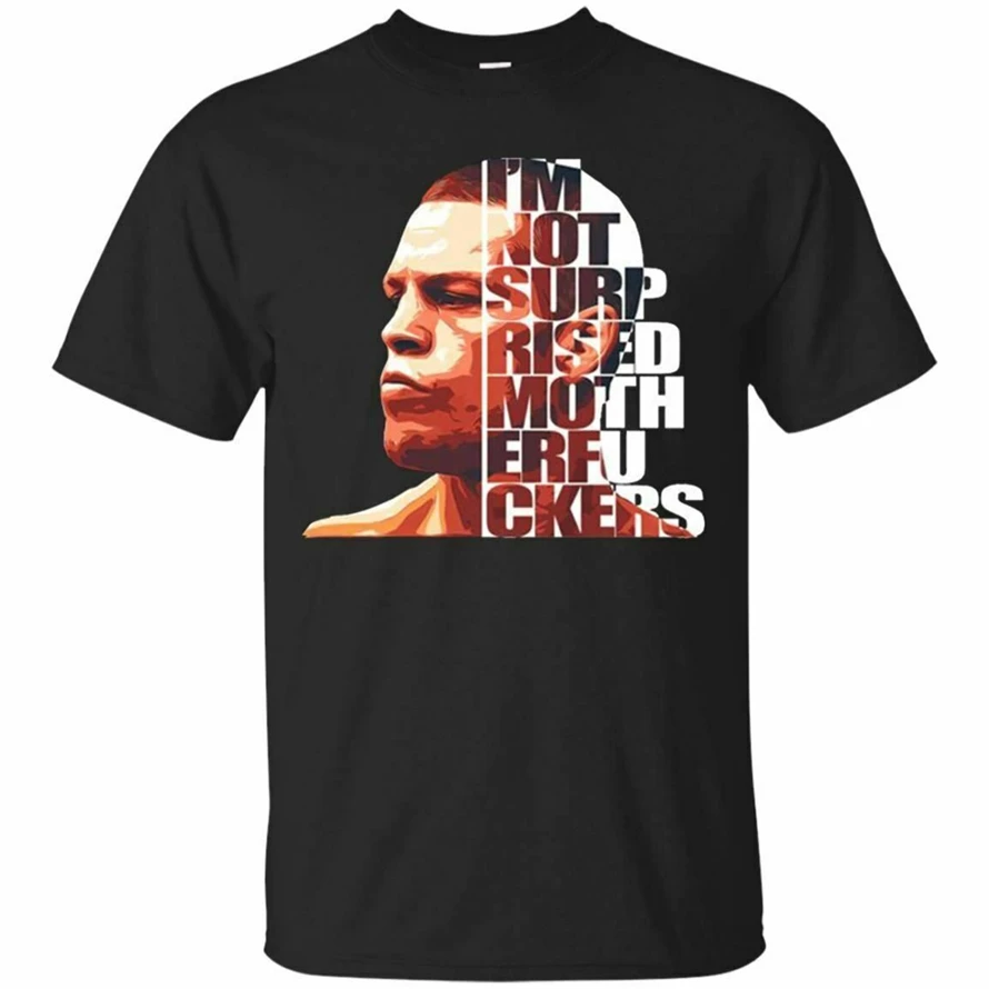 

Nate Diaz T-Shirt Nate Diaz Men'S Tee Shirt Short Sleeve S-5Xl Tops New Unisex Funny Tee Shirt